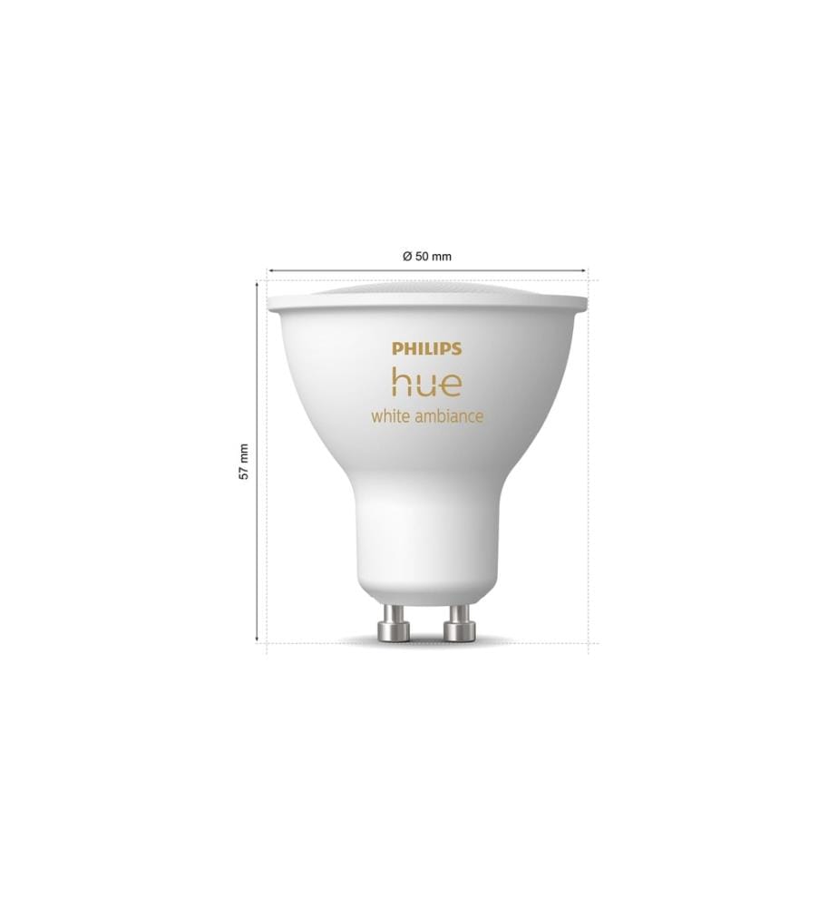PHILIPS HUE - Ambiance blanche GU10 pack double