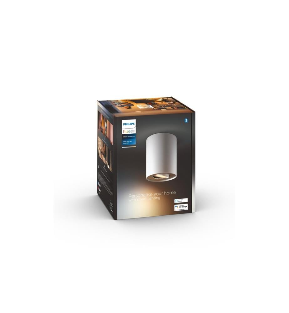 PHILIPS HUE - White Ambiance Pillar Spot unique, extension de l'installation GU10, blanc