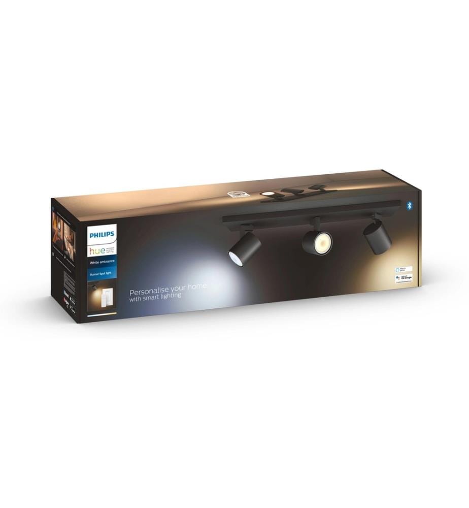 PHILIPS HUE - White Ambiance Runner 3 spots Noir