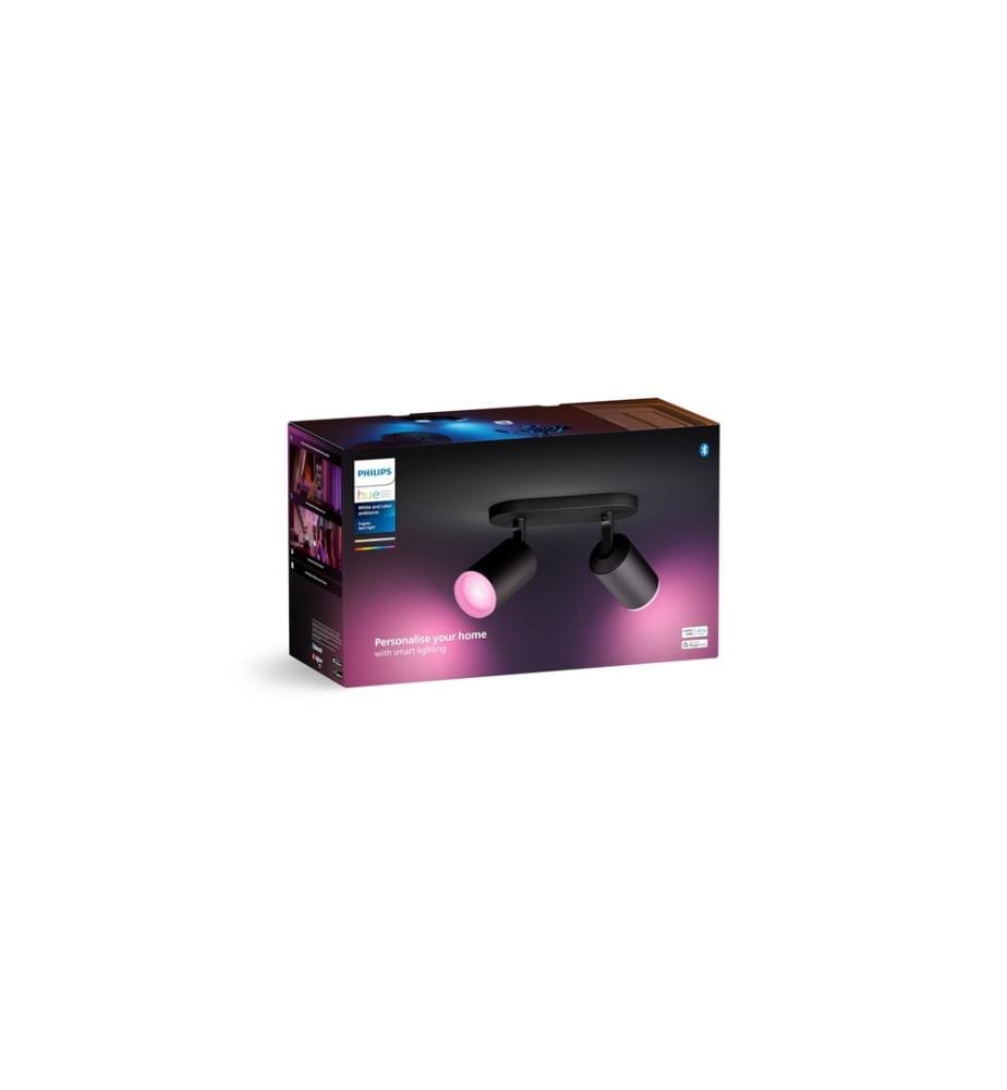 PHILIPS HUE - White & Color Ambiance Fugato Spot 2 pièces Noir