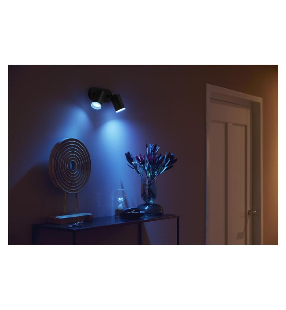 PHILIPS HUE - White & Color Ambiance Fugato Spot 2 pièces Noir