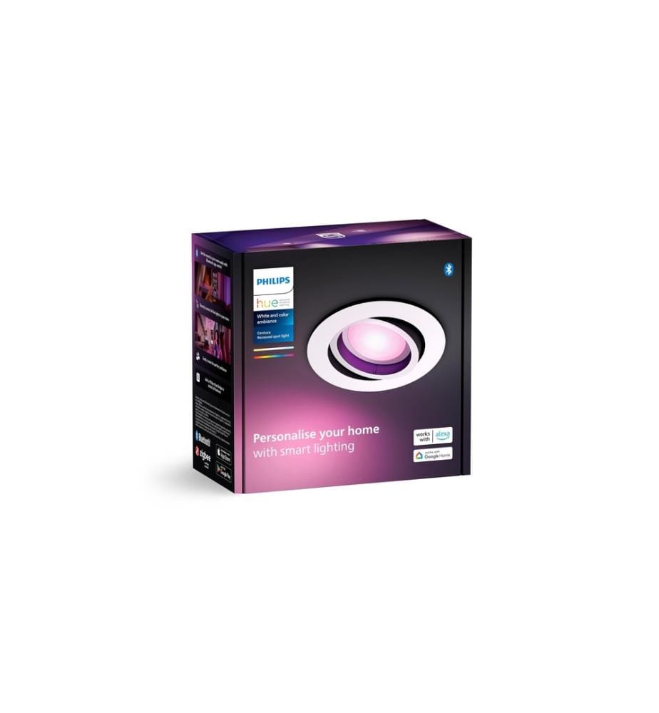 PHILIPS HUE - White & Color Ambiance Centura Spot à encastrer Rond Blanc