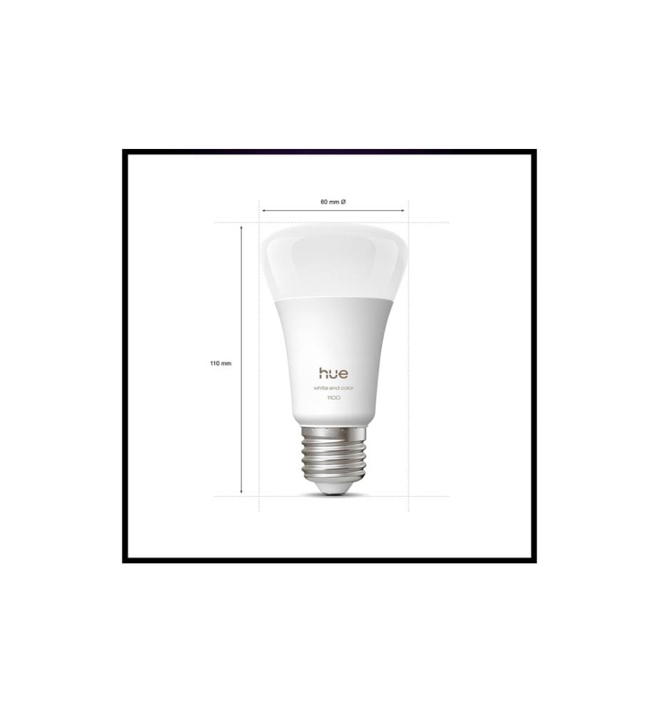 PHILIPS HUE - 3 smarte E27-Lampen + Dimmschalter + Hue Bridge Pro