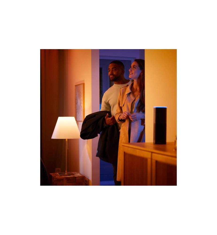 PHILIPS HUE - 3 smarte E27-Lampen + Dimmschalter + Hue Bridge Pro