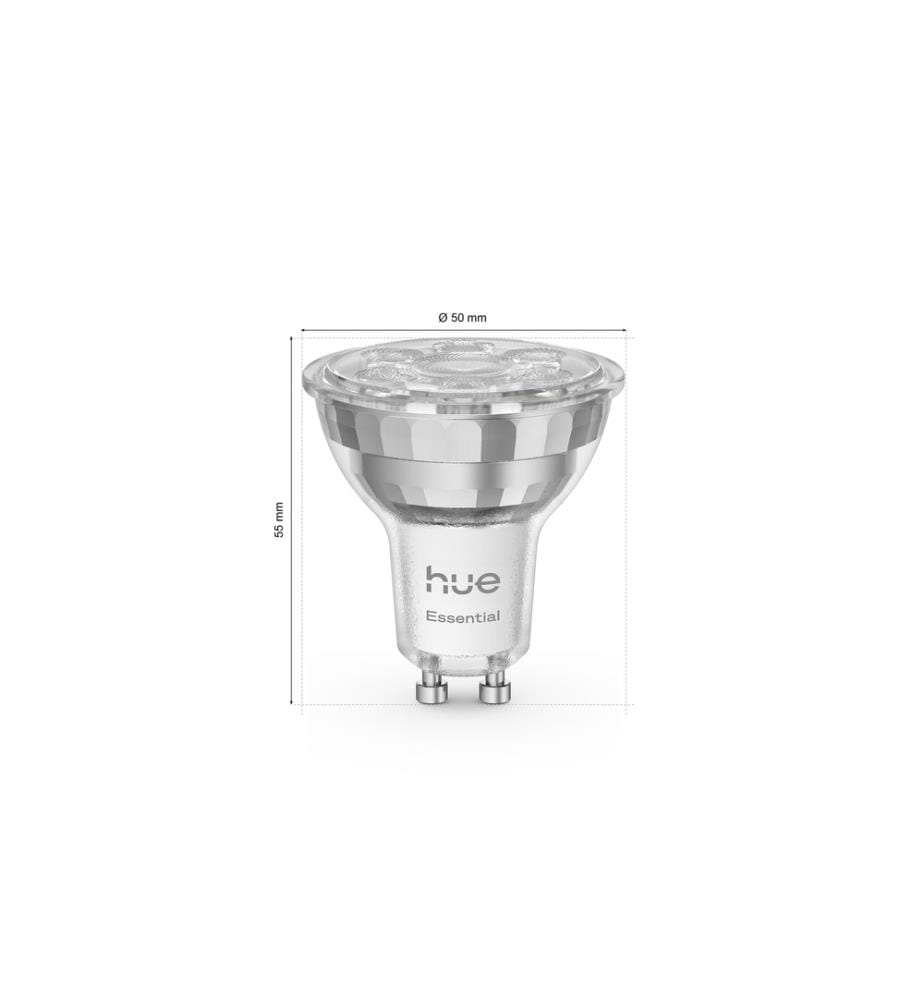 PHILIPS HUE - Ampoule Essential, GU10, 4.7 W, White & Colour, 3 pièces