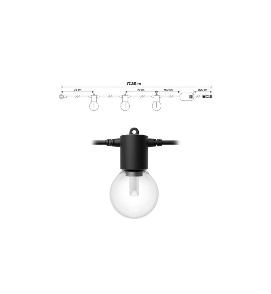 PHILIPS HUE - Guirlande lumineuse à LED Festavia Globe Outdoor 14 m CH