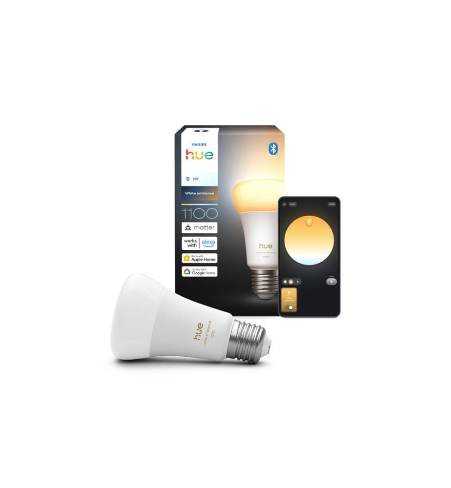PHILIPS HUE - Ampoule White Ambiance E27 pack individuel 1100 lm