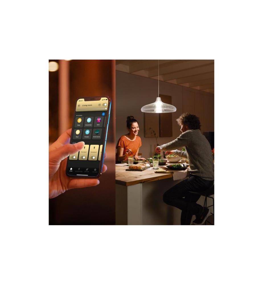 PHILIPS HUE - Ampoule White E27 pack individuel 1600 lm, dimmable