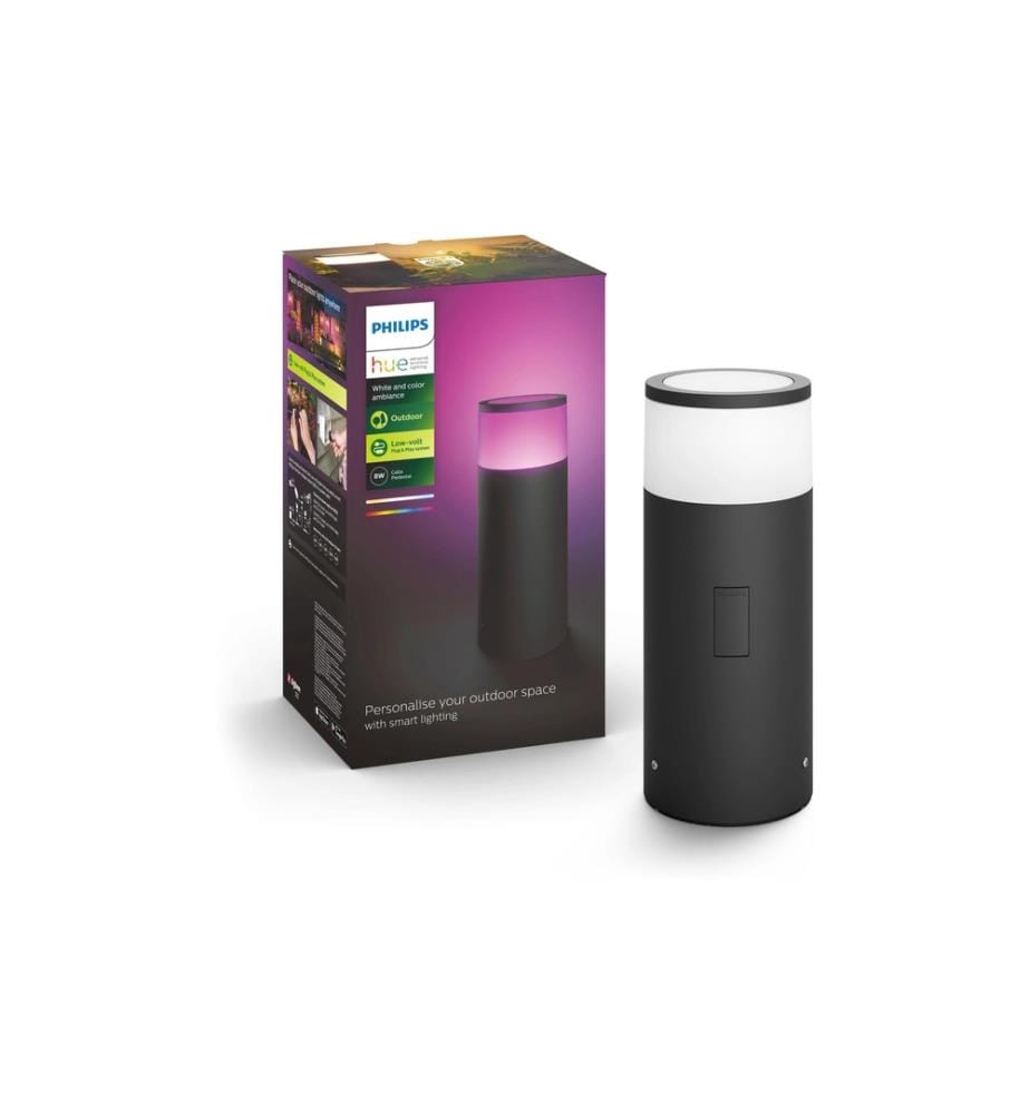 PHILIPS HUE - White & Col. Amb. Calla Lampe de socle adulte petite NV noire