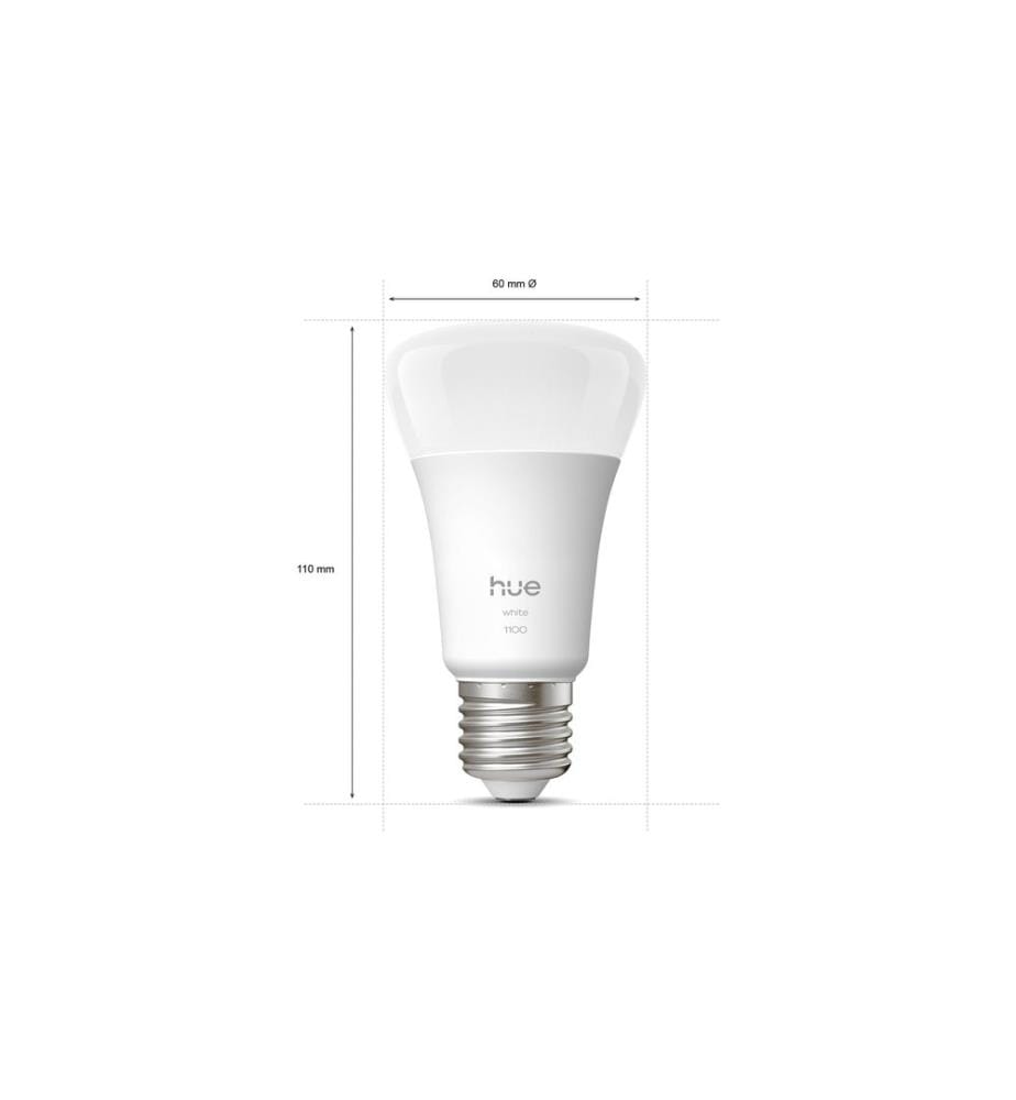 Philips Hue Leuchtmittel White E27 Doppelpack 2 x 1100 lm