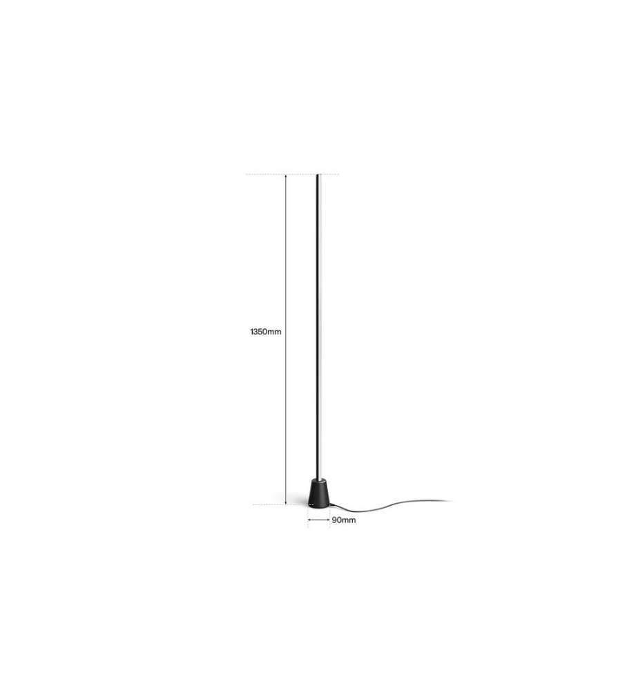 Philips Hue Stehleuchte smart Play Gradient 135 cm Schwarz Kunststoff