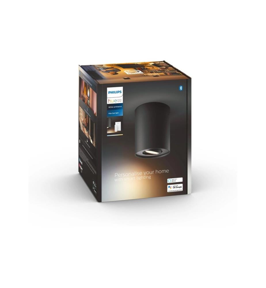 Philips Hue White Ambiance Pillar Spot inkl. Dimmschalter GU10, Schwarz