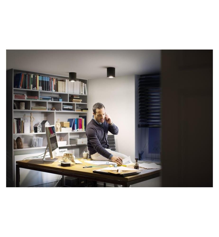 Philips Hue White Ambiance Pillar Spot inkl. Dimmschalter GU10, Schwarz