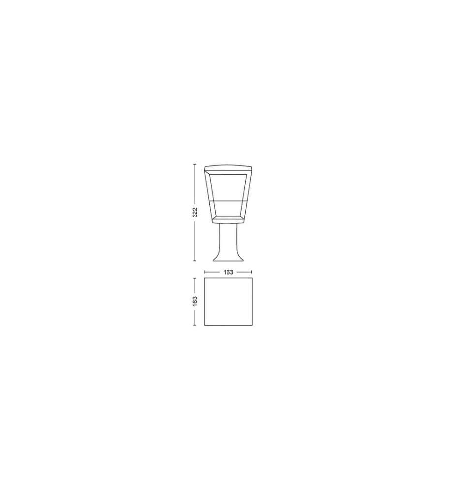 Philips Hue White & Color Ambiance Econic Outdoor Sockelleuchte Schwarz