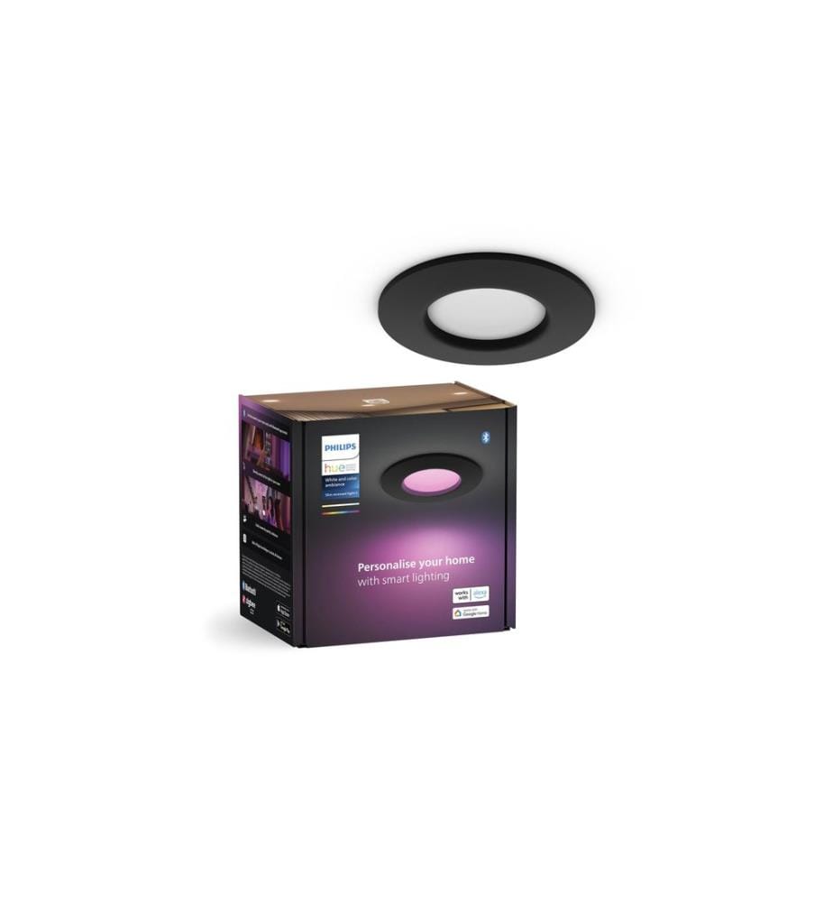 Philips Hue White & Color Ambiance Slim Recessed 90 mm schwarz