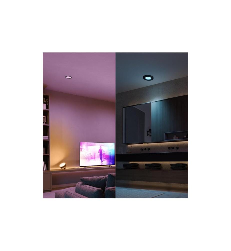 Philips Hue White & Color Ambiance Slim Recessed 90 mm schwarz