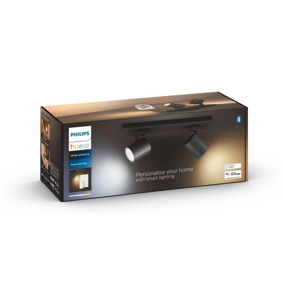 Philips Hue White Ambiance Runner Doppelspot Schwarz