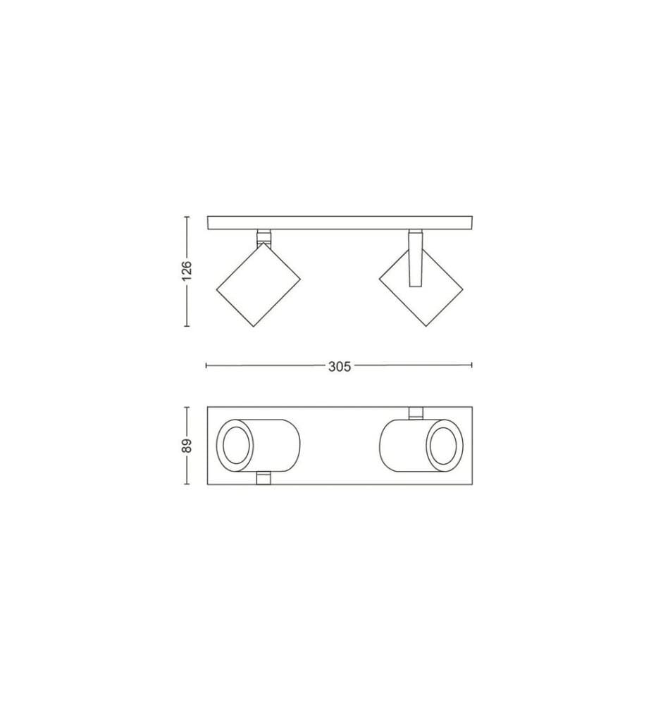 Philips Hue White & Color Ambiance Argenta 2er-Spot Weiss