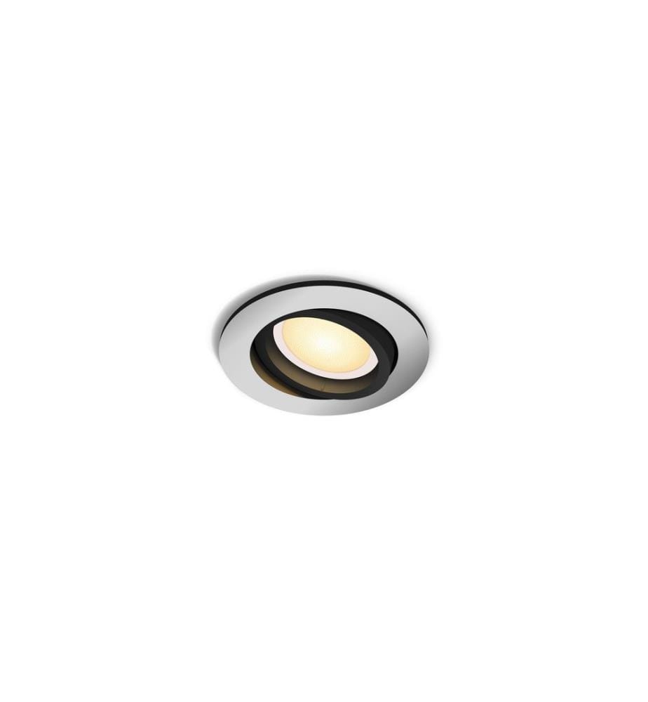 Philips Hue White Ambiance Milliskin Einbauspot Rund Aluminium