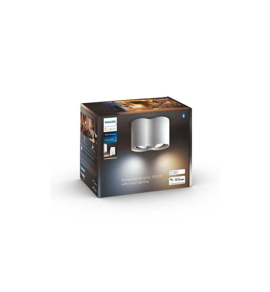 Philips Hue White Ambiance Pillar Doppelspot inkl. Dimmschalter Weiss