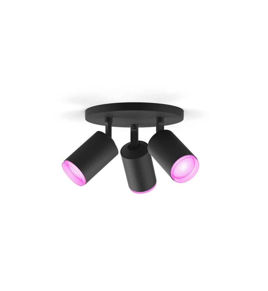 Philips Hue White & Color Ambiance Fugato 3er-Spot Schwarz