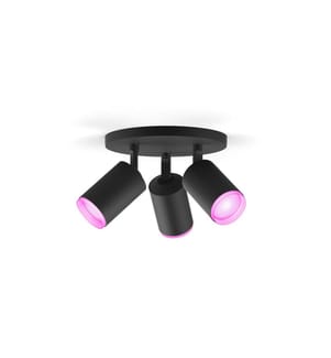 Philips Hue White & Color Ambiance Fugato 3er-Spot Schwarz