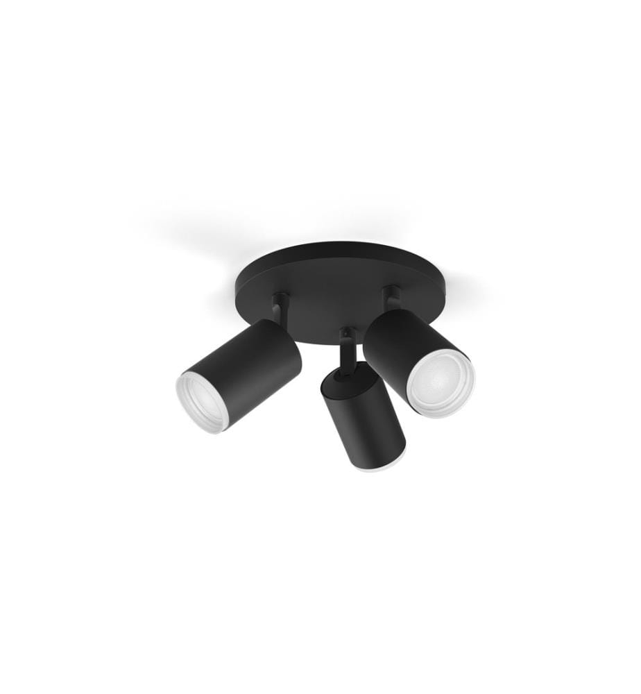 Philips Hue White & Color Ambiance Fugato 3er-Spot Schwarz