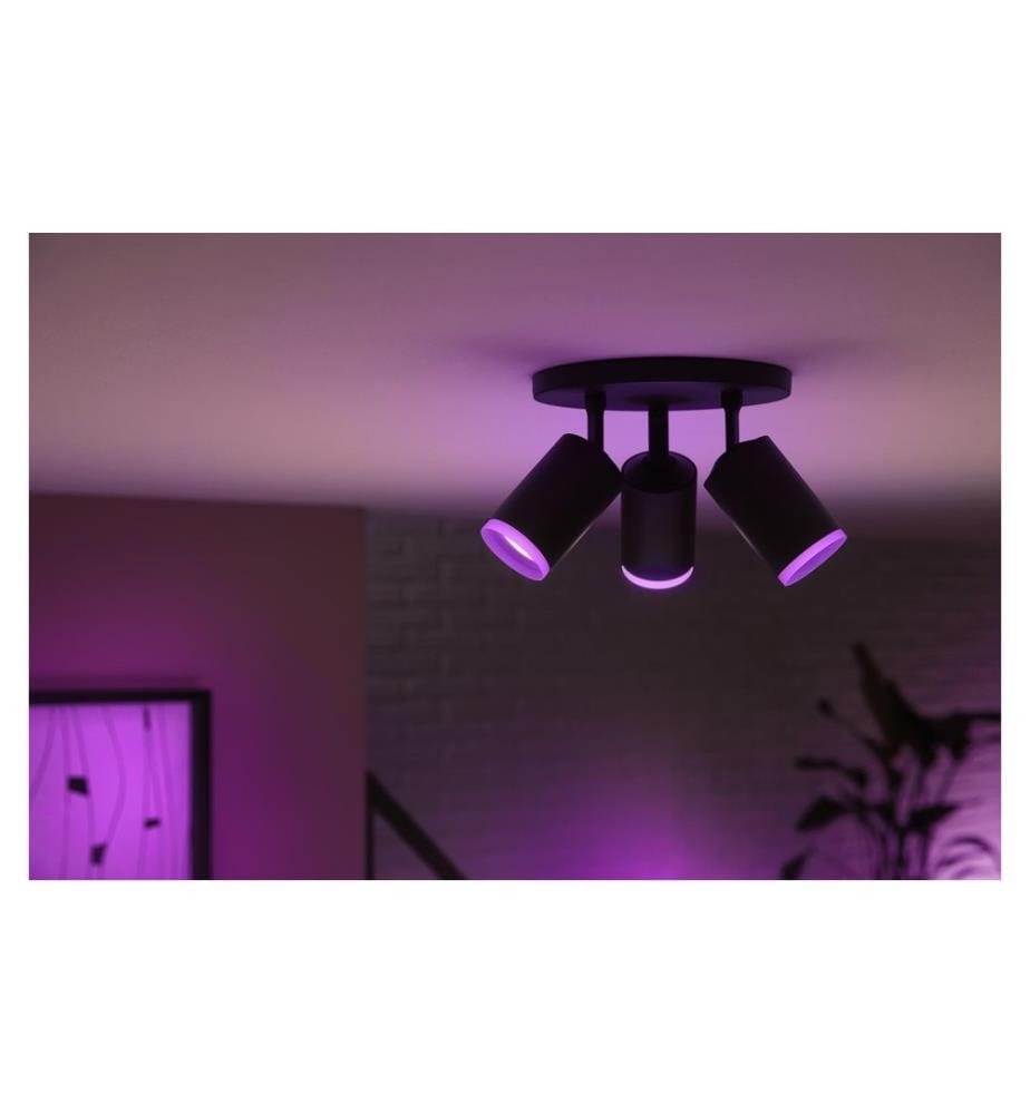 Philips Hue White & Color Ambiance Fugato 3er-Spot Schwarz