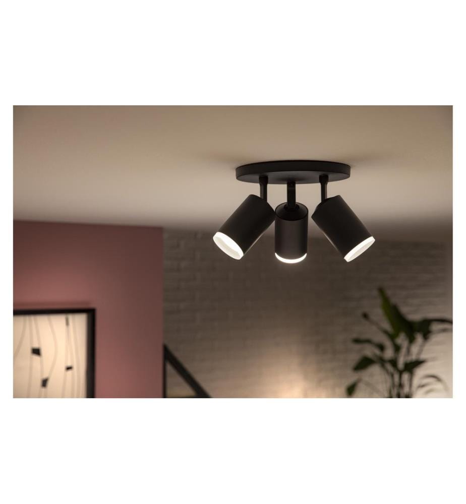 Philips Hue White & Color Ambiance Fugato 3er-Spot Schwarz
