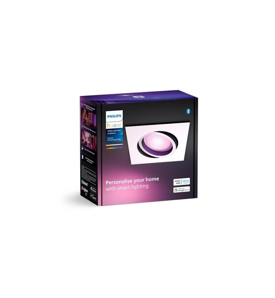 Philips Hue White & Color Ambiance Centura Einbauspot Eckig Weiss