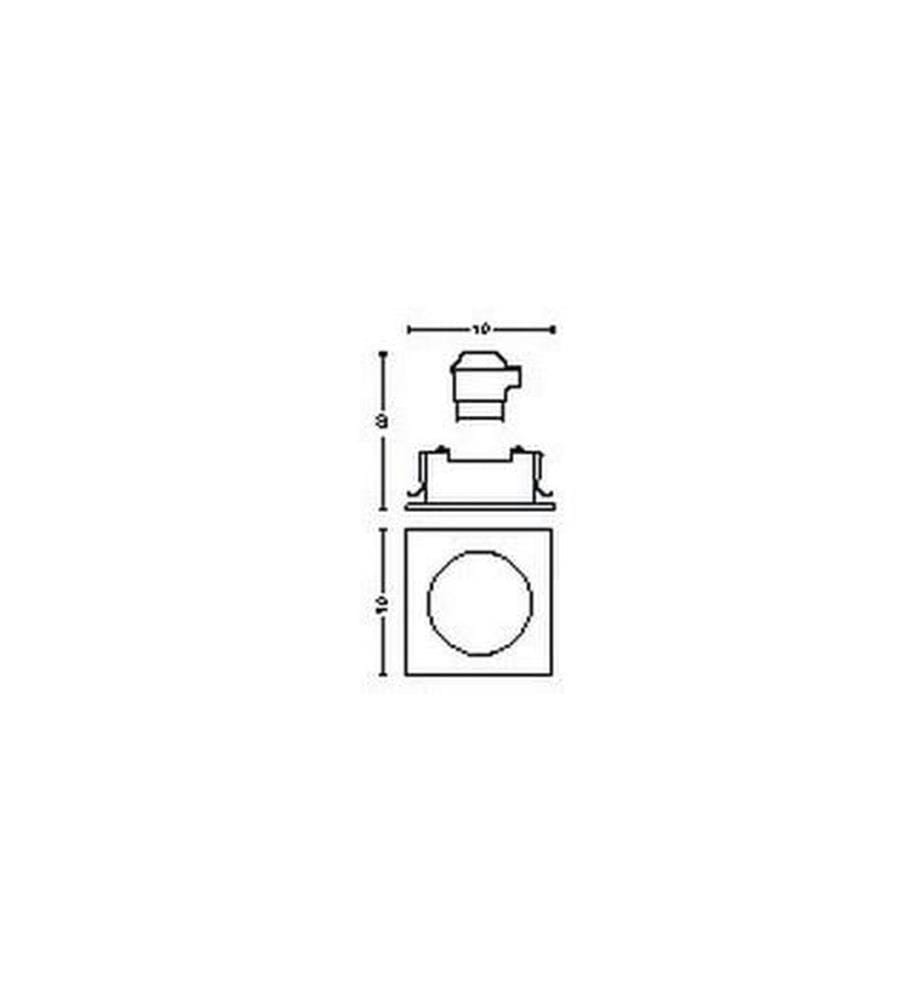 Philips Hue White & Color Ambiance Centura Einbauspot Eckig Weiss