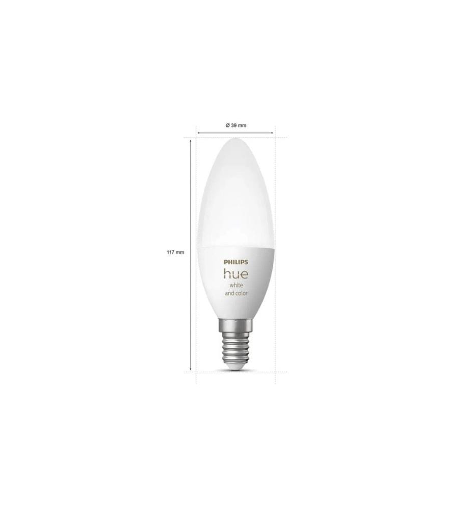 Philips Hue Hue WA B39 E14 Smarte E14 LED Kerzenlampe 500 lm