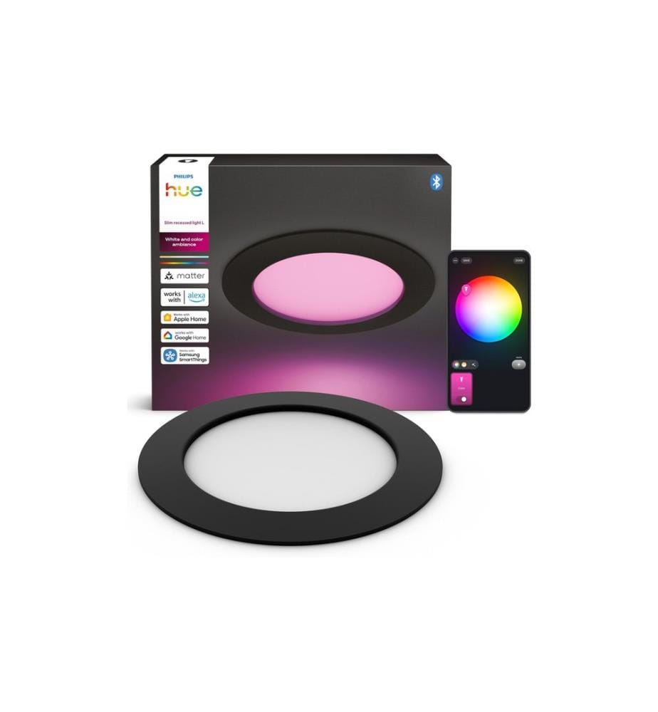 Philips Hue Deckenleuchte WCA Slim Recessed Light L Schwarz