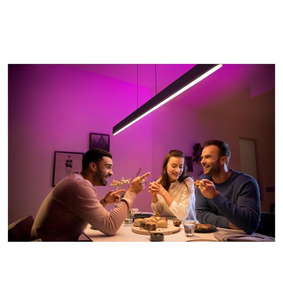 Philips Hue White Col. Amb. Ensis Pendelleuchte Schwarz und DimmSwitch
