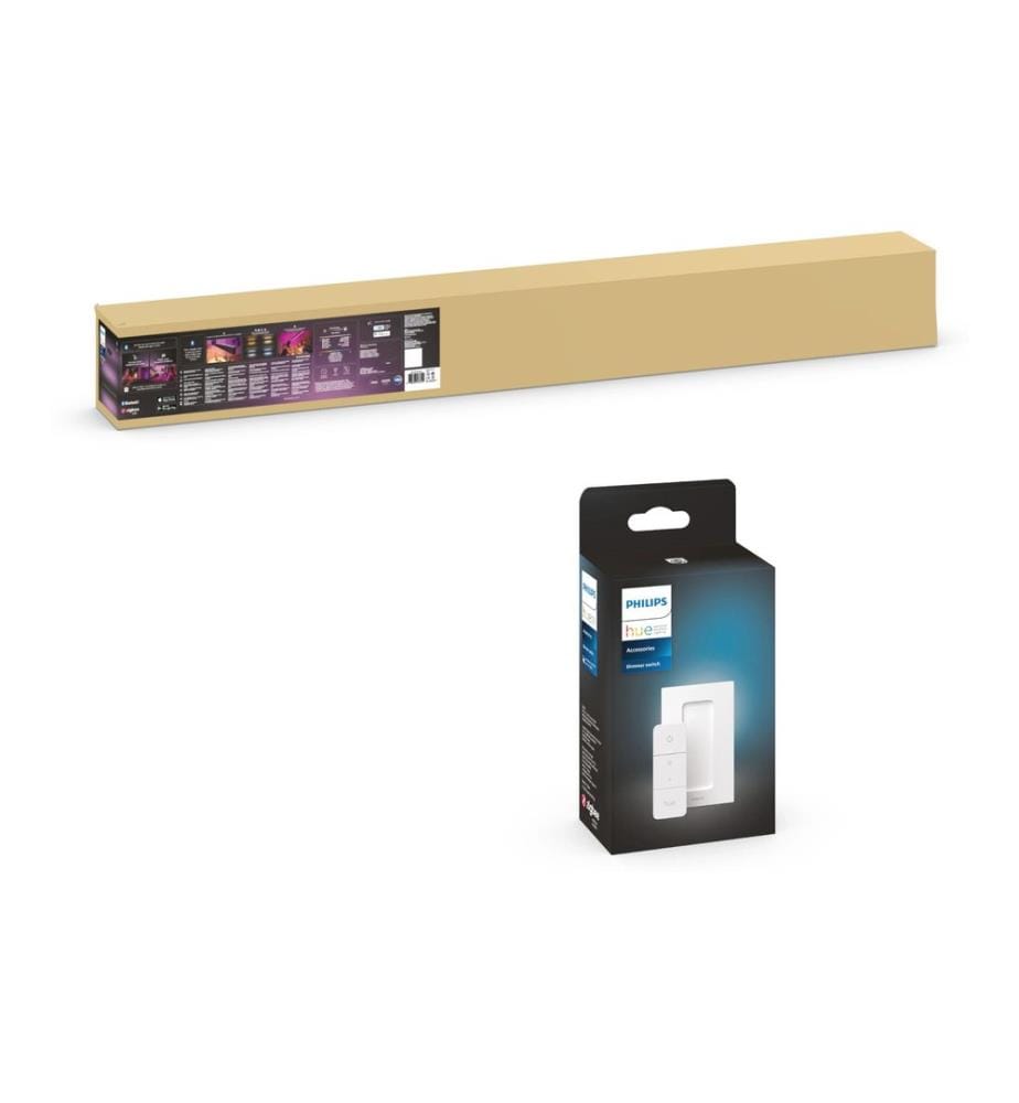 Philips Hue White Col. Amb. Ensis Pendelleuchte Schwarz und DimmSwitch