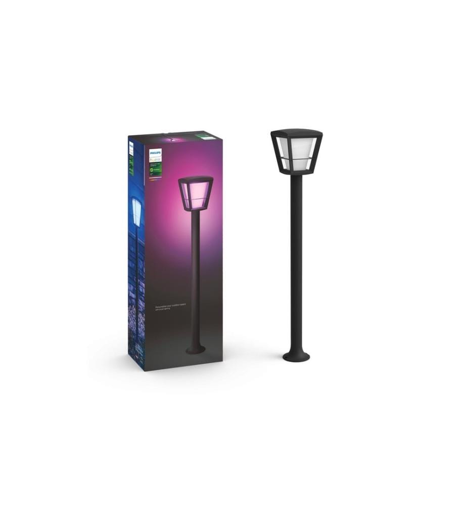 Philips Hue White & Color Ambiance Econic Outdoor Wegeleuchte Schwarz