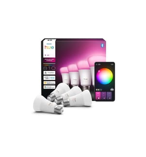 Philips Hue Leuchtmittel White & Col. Amb. E27 Viererpack 4 x 810 lm