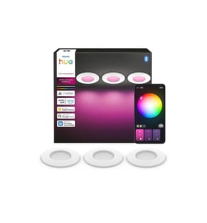 Philips Hue Deckenleuchte WCA Slim Recessed Light S 3er, weiss