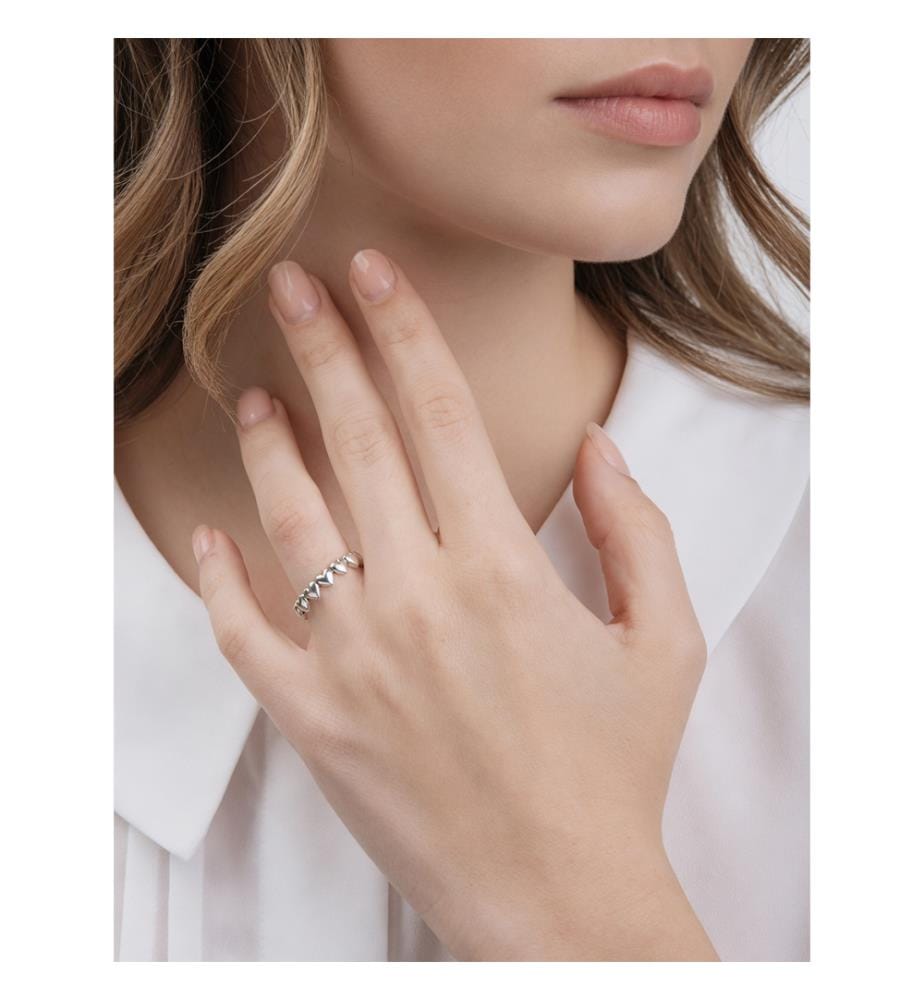 Pandora Silver Hearts Ring - Gold