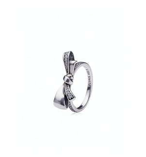 Pandora Silver Bow Zirconia Ring - Silver
