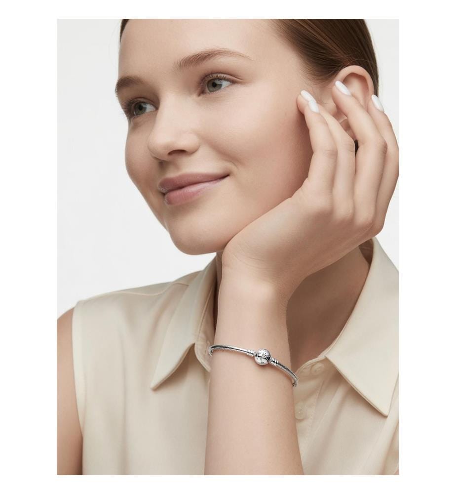Pandora Moments Stars & Galaxy Bangle - Silver