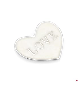 Symbol Love Heart Plate Medium - Silver
