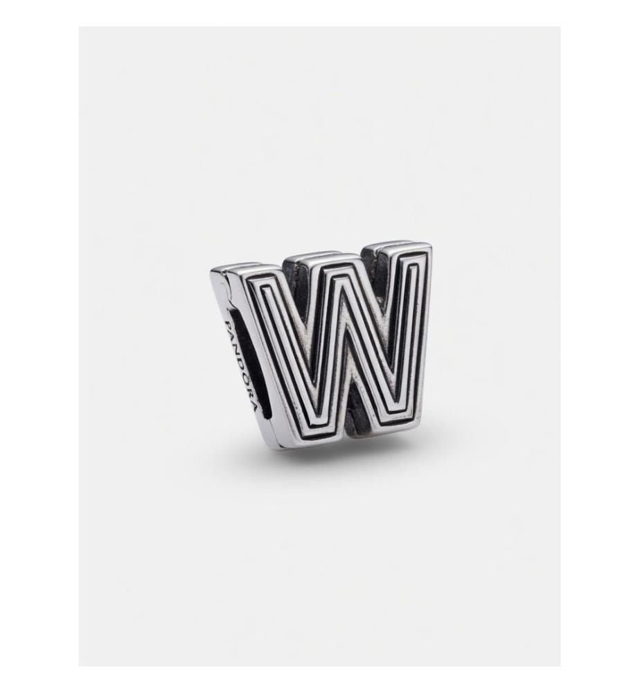 Reflections Silver Letter W Clip - Silver