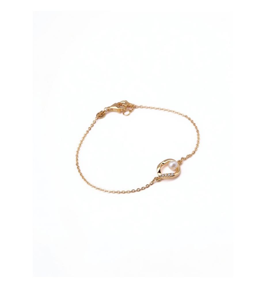 Pandora Bracelet With Cultured Pearl - Gold