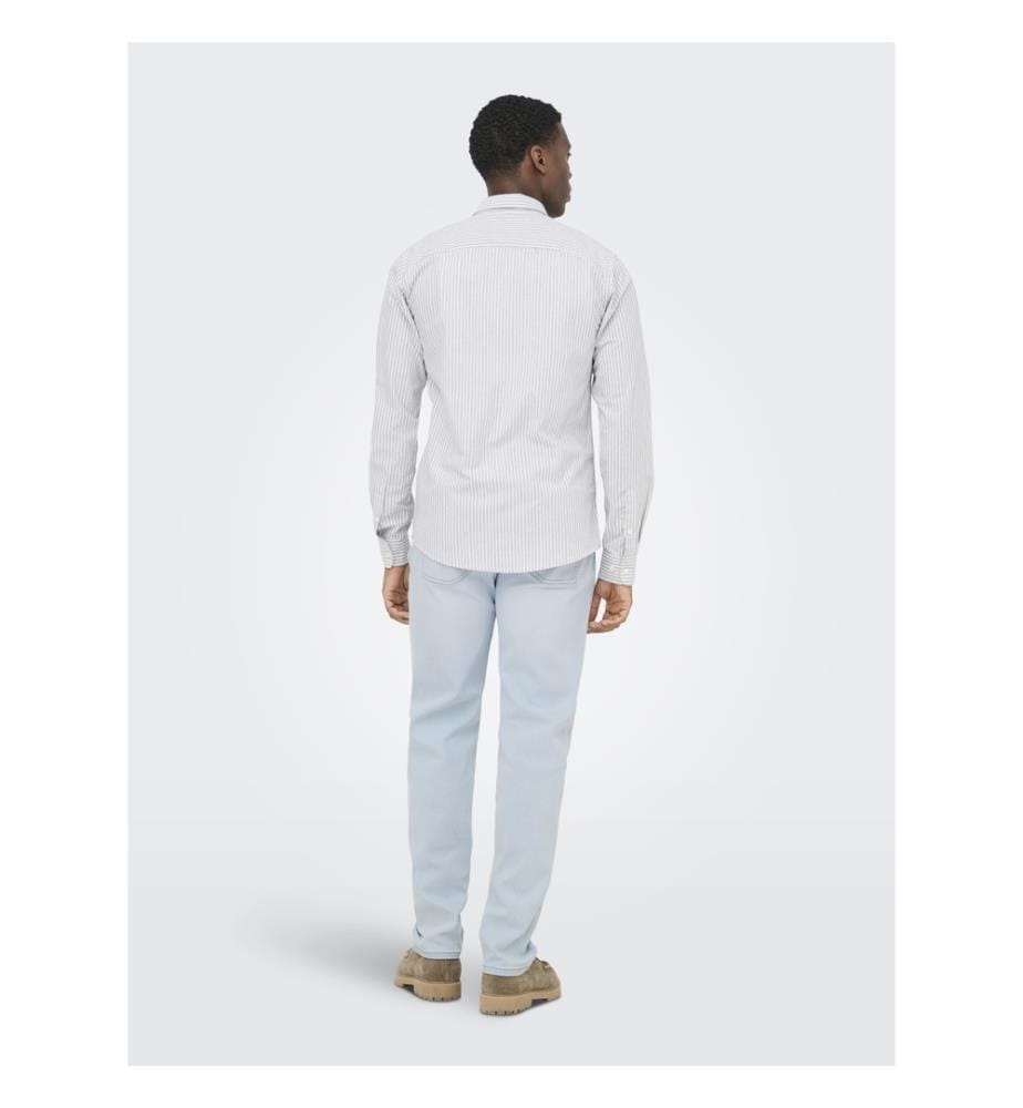 Jeans - Gebleichter hellblauer Denim