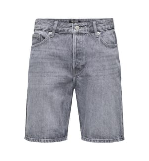 Denim Shorts - Mittelgrau