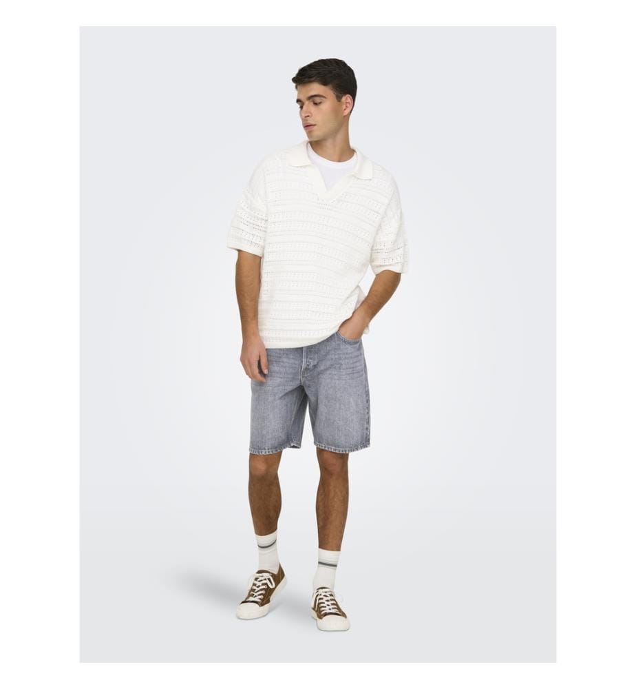 Denim Shorts - Mittelgrau