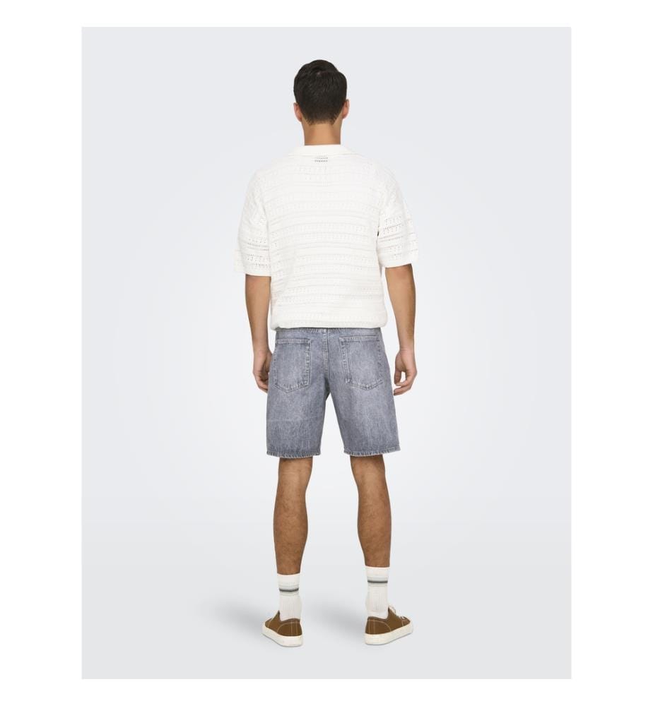 Denim Shorts - Mittelgrau