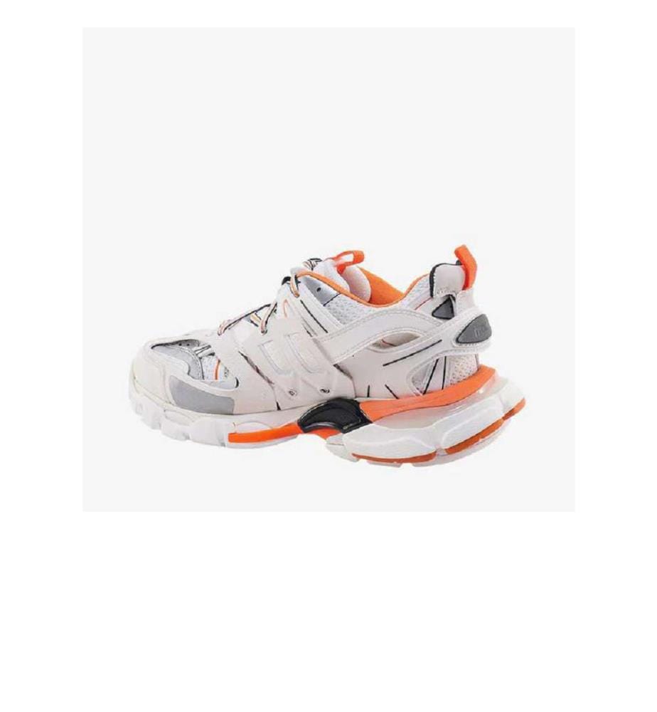 Track Sneaker - Weiss und Orange