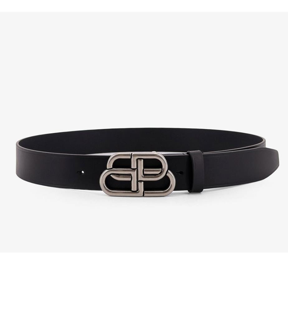 Ceinture en cuir BB - Noir